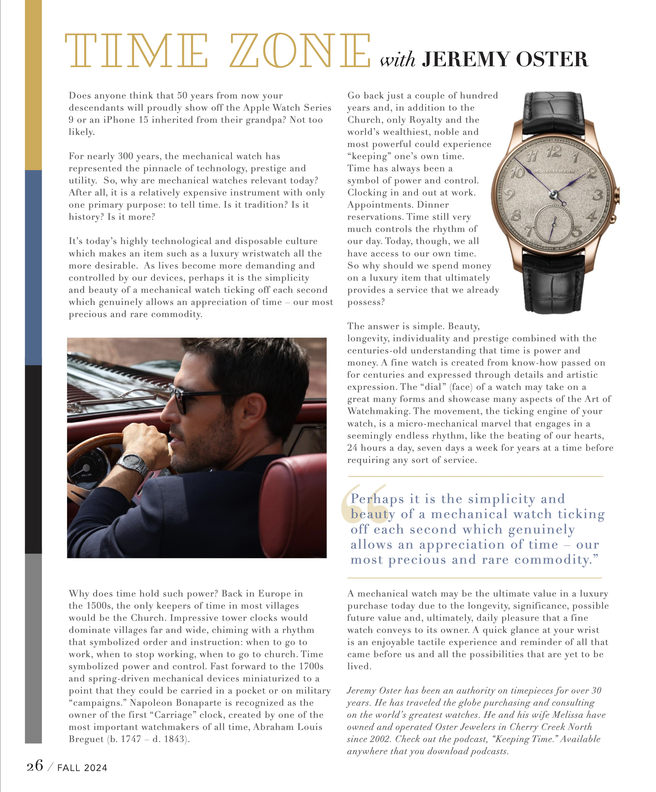 Cherry Creek Magazine Contributor Jeremy Oster